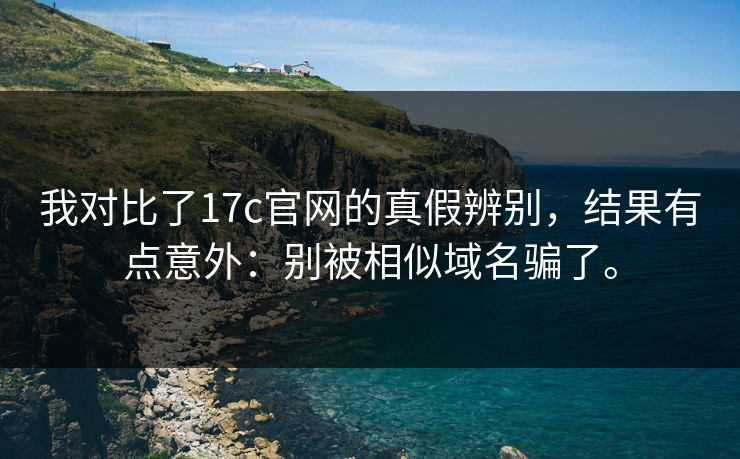 我对比了17c官网的真假辨别，结果有点意外：别被相似域名骗了。